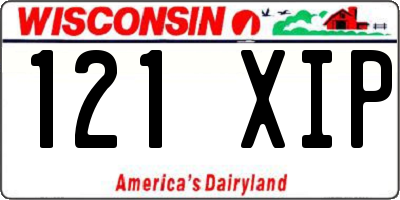 WI license plate 121XIP