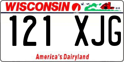 WI license plate 121XJG