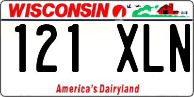 WI license plate 121XLN