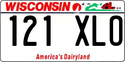 WI license plate 121XLO