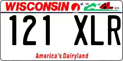WI license plate 121XLR