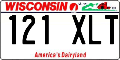 WI license plate 121XLT