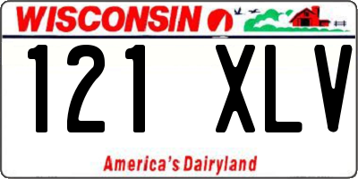 WI license plate 121XLV