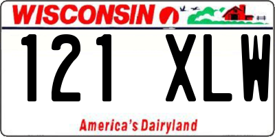 WI license plate 121XLW