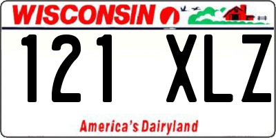 WI license plate 121XLZ