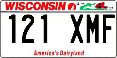 WI license plate 121XMF