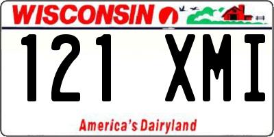 WI license plate 121XMI