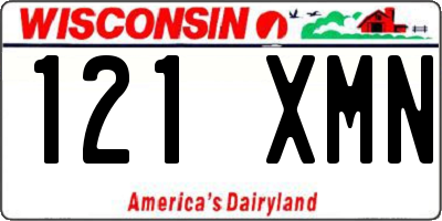 WI license plate 121XMN