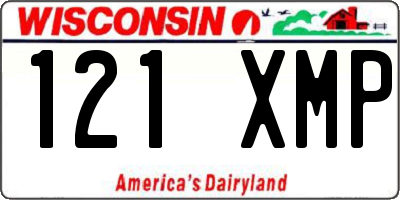 WI license plate 121XMP