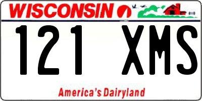 WI license plate 121XMS
