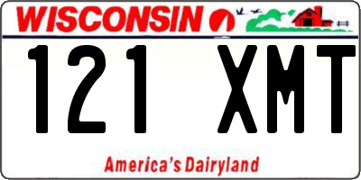 WI license plate 121XMT
