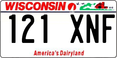 WI license plate 121XNF