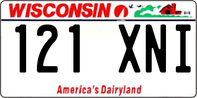 WI license plate 121XNI