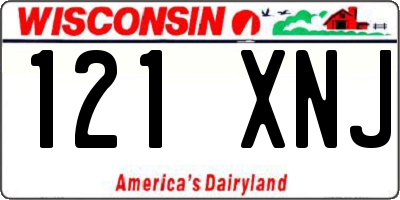 WI license plate 121XNJ