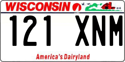 WI license plate 121XNM