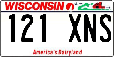 WI license plate 121XNS