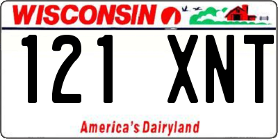 WI license plate 121XNT