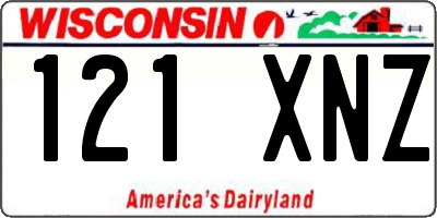 WI license plate 121XNZ