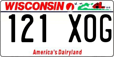 WI license plate 121XOG