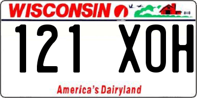 WI license plate 121XOH