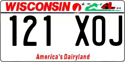WI license plate 121XOJ