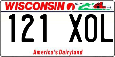 WI license plate 121XOL
