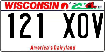 WI license plate 121XOV