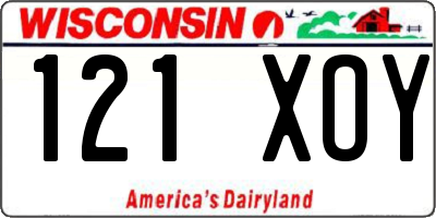 WI license plate 121XOY