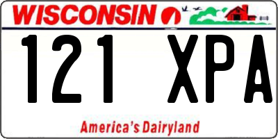 WI license plate 121XPA