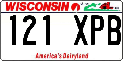 WI license plate 121XPB