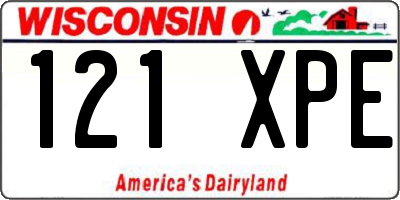 WI license plate 121XPE