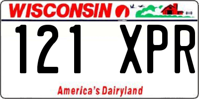 WI license plate 121XPR