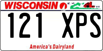 WI license plate 121XPS