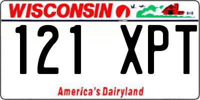 WI license plate 121XPT