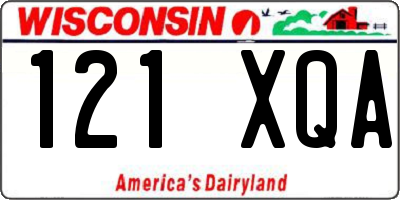 WI license plate 121XQA