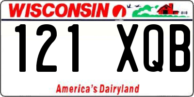 WI license plate 121XQB