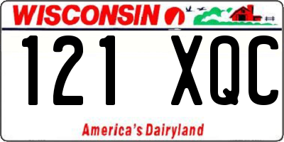 WI license plate 121XQC