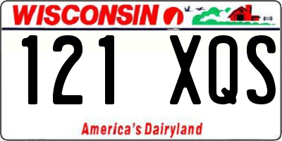 WI license plate 121XQS