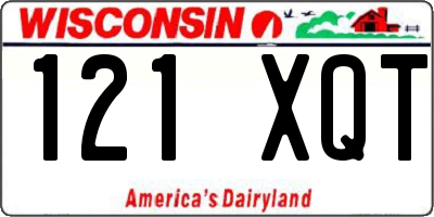 WI license plate 121XQT