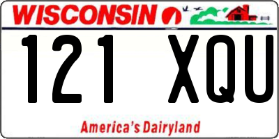WI license plate 121XQU