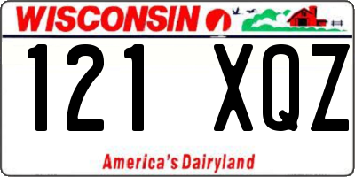 WI license plate 121XQZ