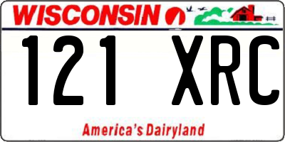 WI license plate 121XRC