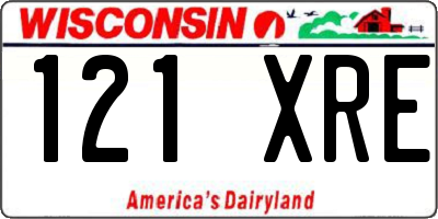WI license plate 121XRE