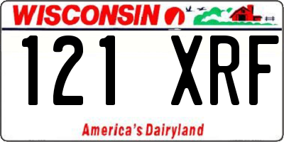 WI license plate 121XRF