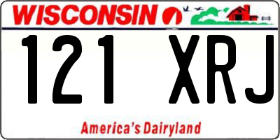WI license plate 121XRJ