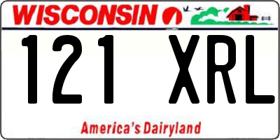 WI license plate 121XRL