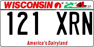 WI license plate 121XRN