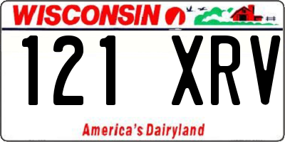 WI license plate 121XRV