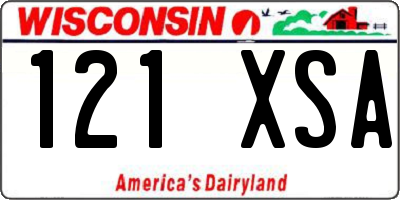 WI license plate 121XSA