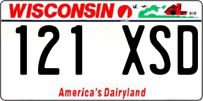 WI license plate 121XSD